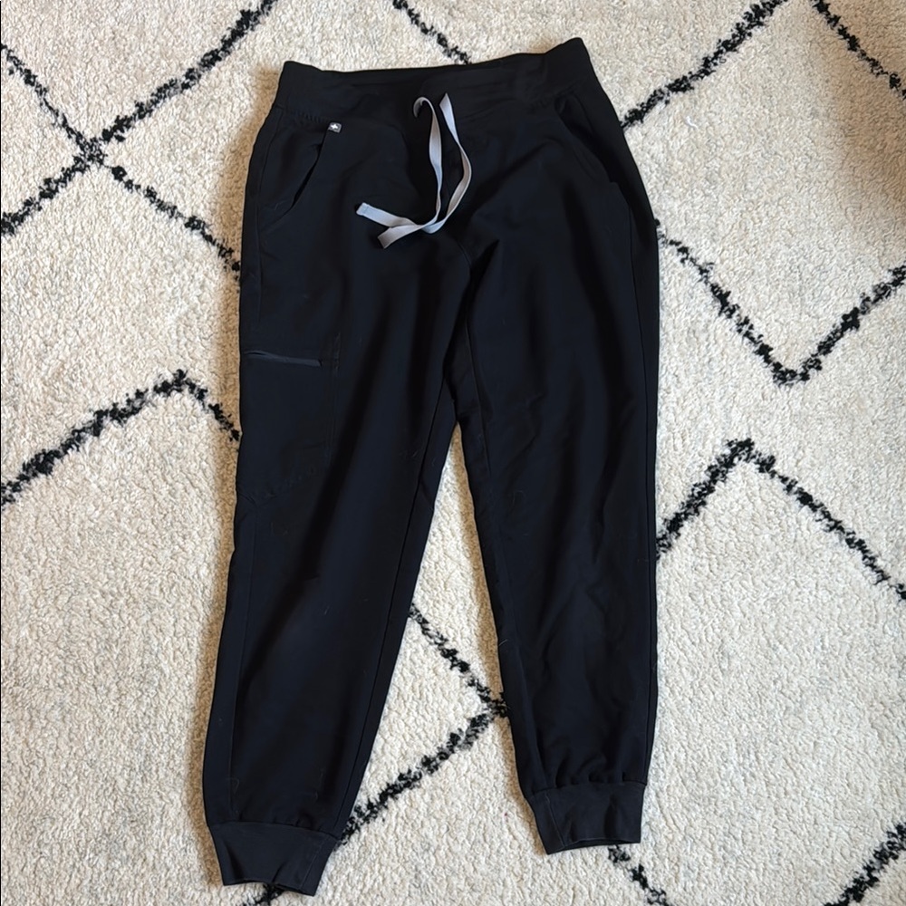 Black Jogger Pants with Drawstring